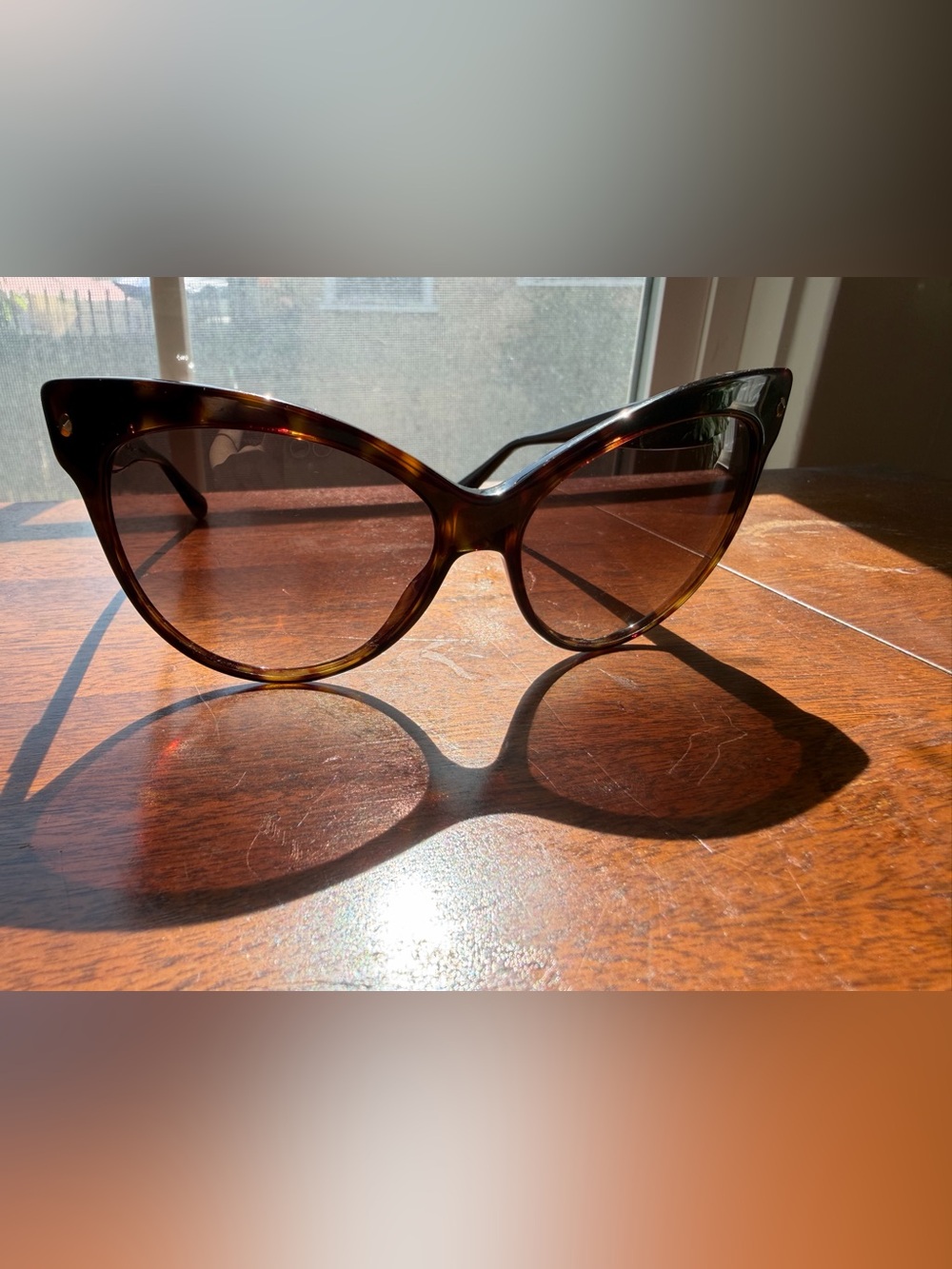 Dior Tortoiseshell Cat-Eye Sunglasses with Brown Lenses